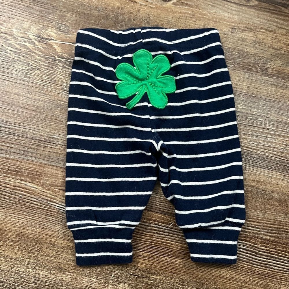 Carter’s Just One You Striped Clover Pull On Pants Baby Bot Size 3M
